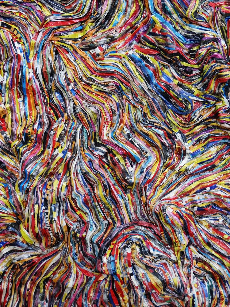 Unique pieces - Sculpture recycled paper FLOW - HELENE SIELLEZ