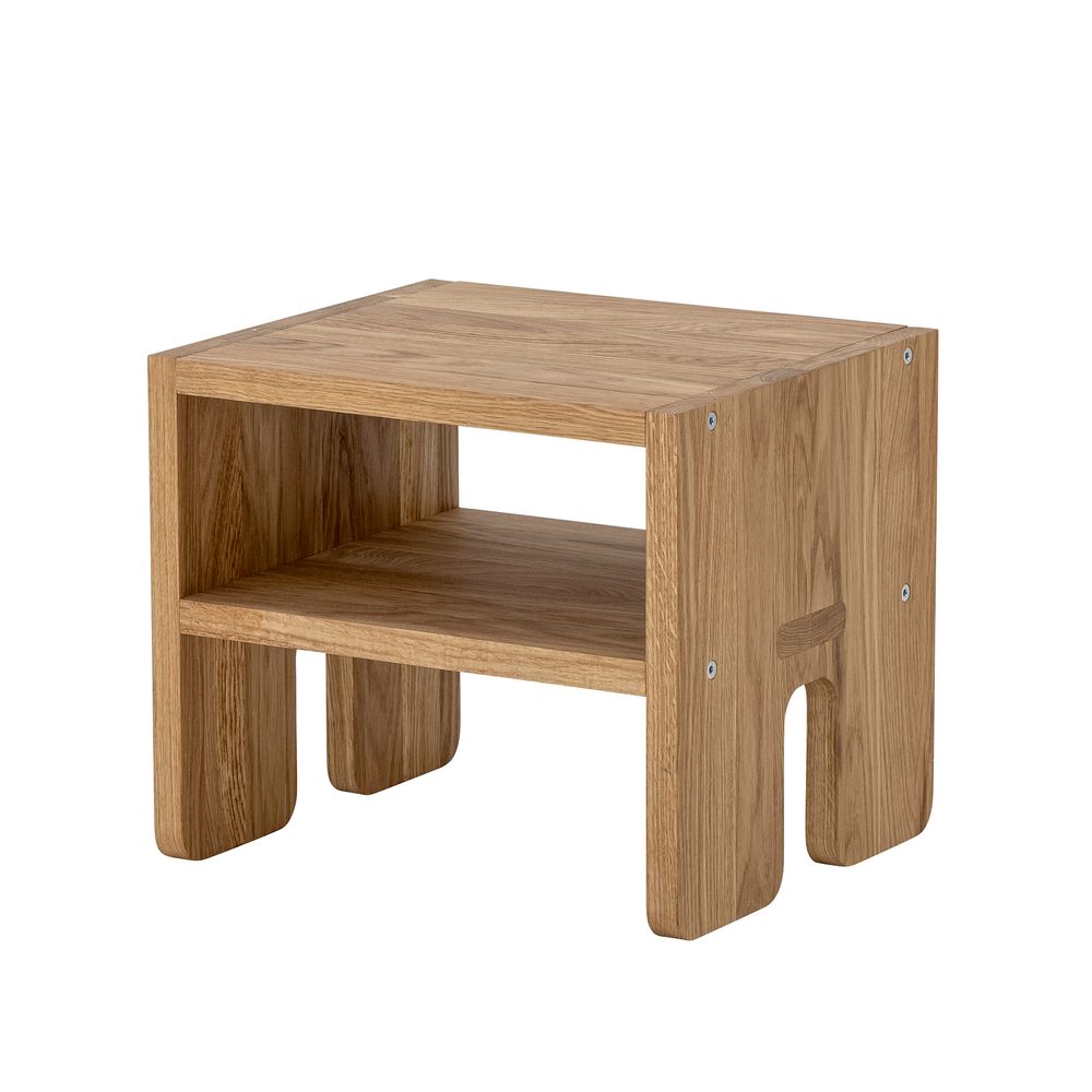 Children's tables and chairs - Bas Stool, Brown, Oak - BLOOMINGVILLE MINI