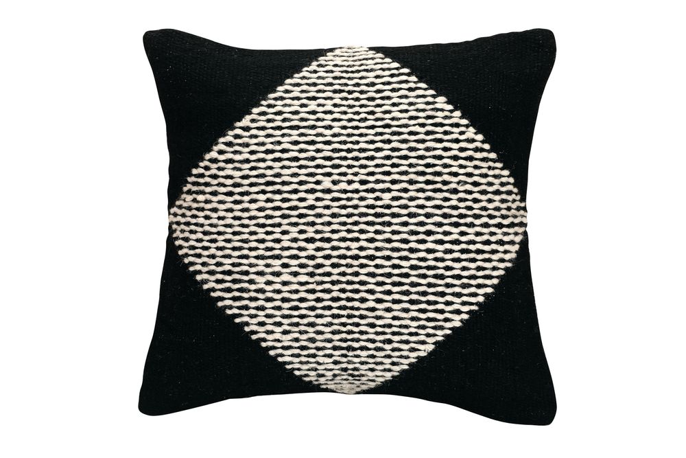 Comforters and pillows - Diagonal Stripe Wool Pillow_GoodWeave Certified, 45x45 cm - CASA AMAROSA