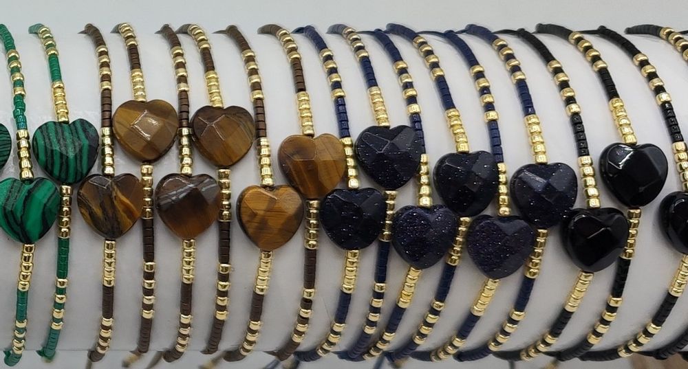 Bijoux - Collection de Tubes de Bracelets en Pierre Miyuki + pierres naturelles - NUSA DUA BIJOUX