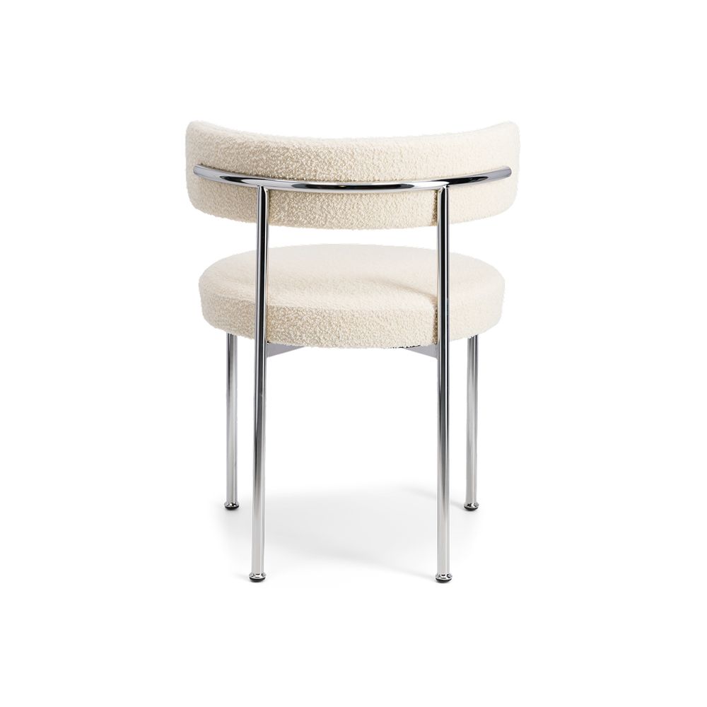 Chaises - Chaise Libera laine bouclette blanc crème - THE SOCIALITE FAMILY