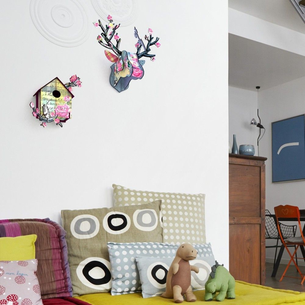 Other wall decoration - Blossom - Eco-friendly decorative deer head - MIHO UNEXPECTED THINGS