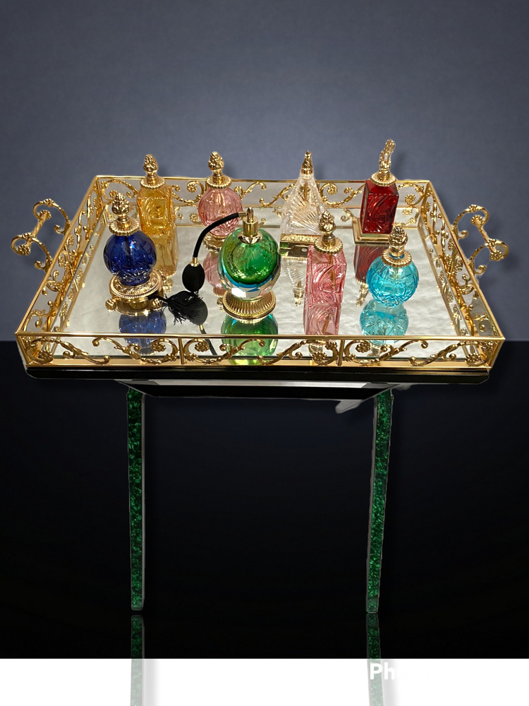 Clocks - TABLE CLOCK 1800s style in bronze plated, crystal and marble. - OLYMPUS BRASS