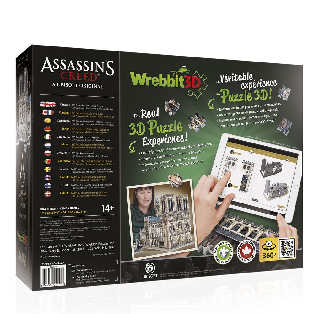 Jouets enfants - Assassin´s Creed Unity  Notre-Dame (860 pièces) - FOLKMANIS PUPPETS/JH-PRODUCTS