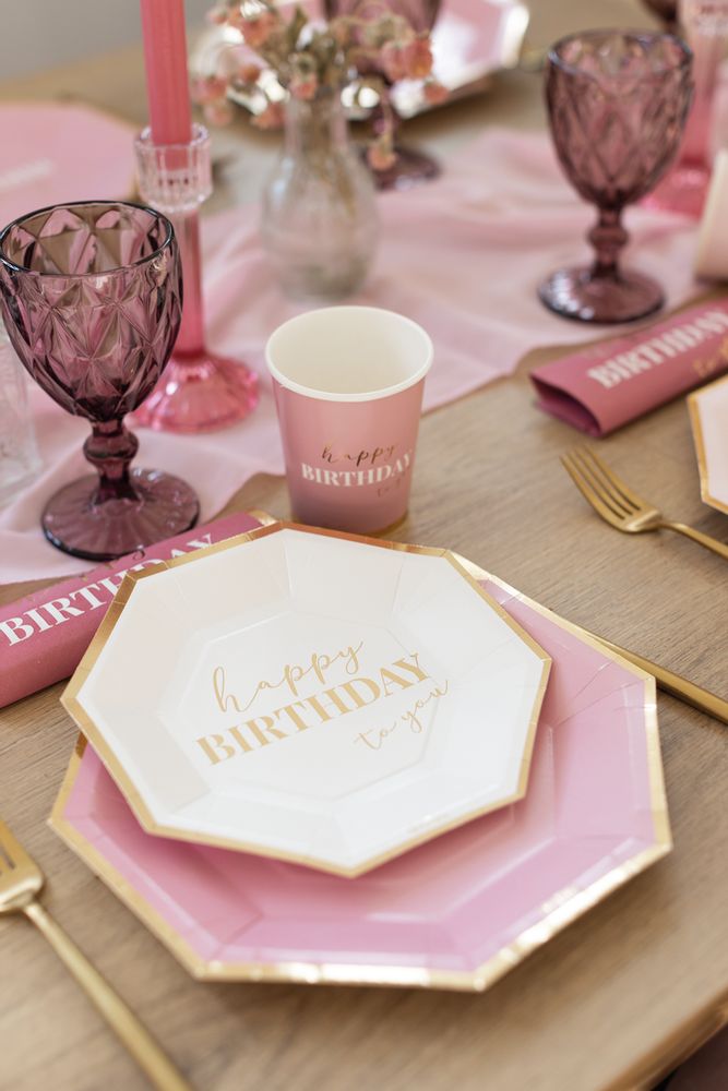 Everyday plates - Happy Birthday Pink - GIVI ITALIA S.R.L.