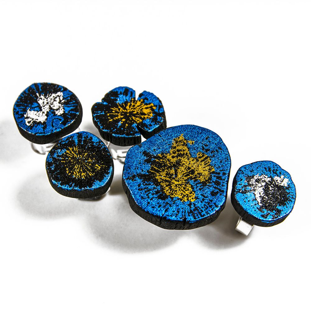 Bijoux - Bague BLUE-MINI/KIN-HIRA/KAKU/DAI/FUJI - CHARCOAL ESKIMEÏT