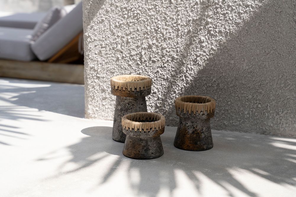 Candlesticks and candle holders - The Pretty Candle Holder - Antique Grey - S - BAZAR BIZAR LIVING