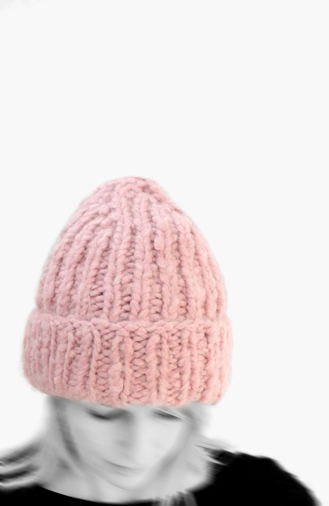 Hats - Pure Cashmere Fold-Up Hand Knit Hat - #668 H-CBR - KARAKORAM ACCESSORIES