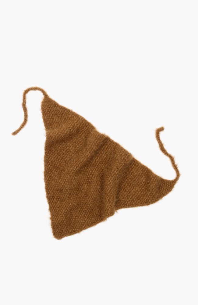 Scarves - Hand Knit Suri Alpaca Triangle Scarf - #871 S-S - KARAKORAM ACCESSORIES
