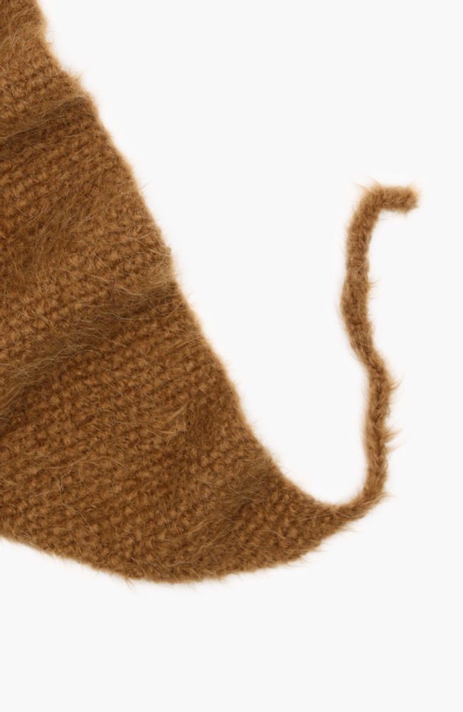 Scarves - Hand Knit Suri Alpaca Triangle Scarf - #871 S-S - KARAKORAM ACCESSORIES