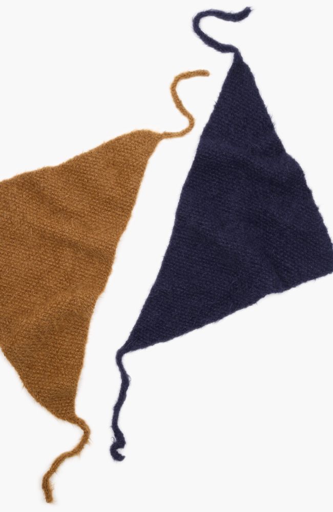 Scarves - Hand Knit Suri Alpaca Triangle Scarf - #871 S-S - KARAKORAM ACCESSORIES