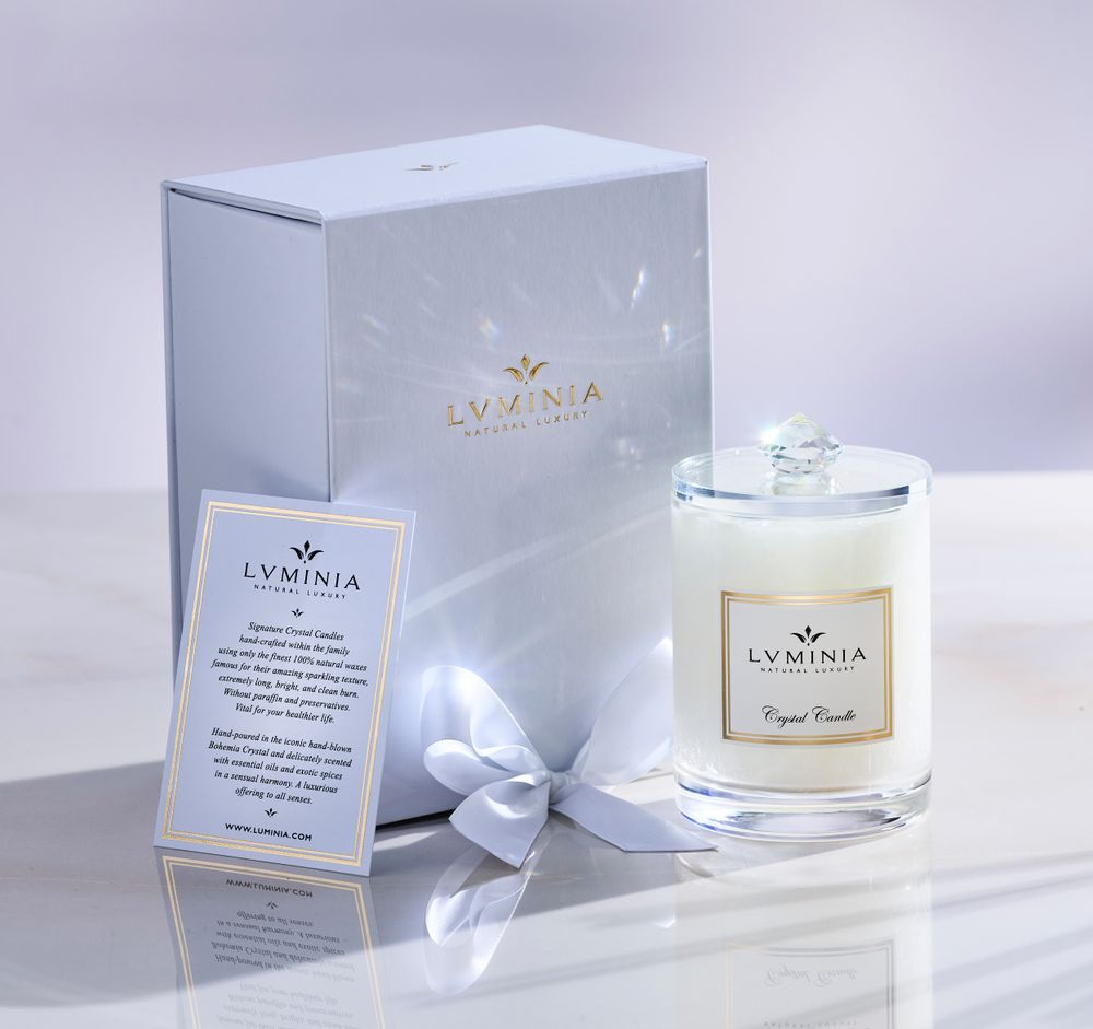 Gifts - Signature glittering candles in Bohemia Crystal - LUMINIA