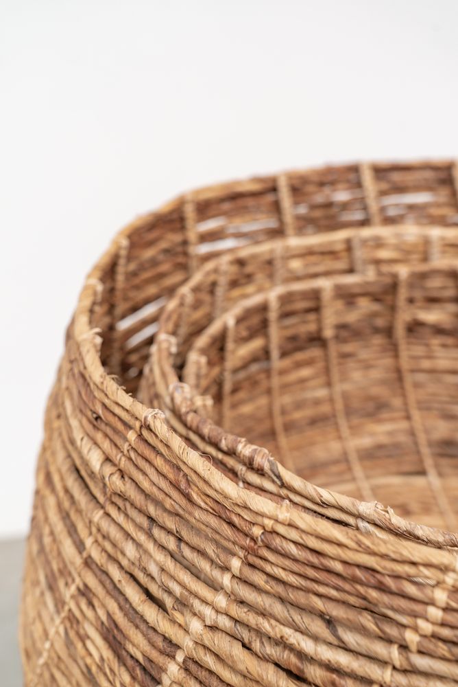 Storage boxes - Abaca Floor Basket - Set of 3 - ORIGINALHOME ECO DESIGN