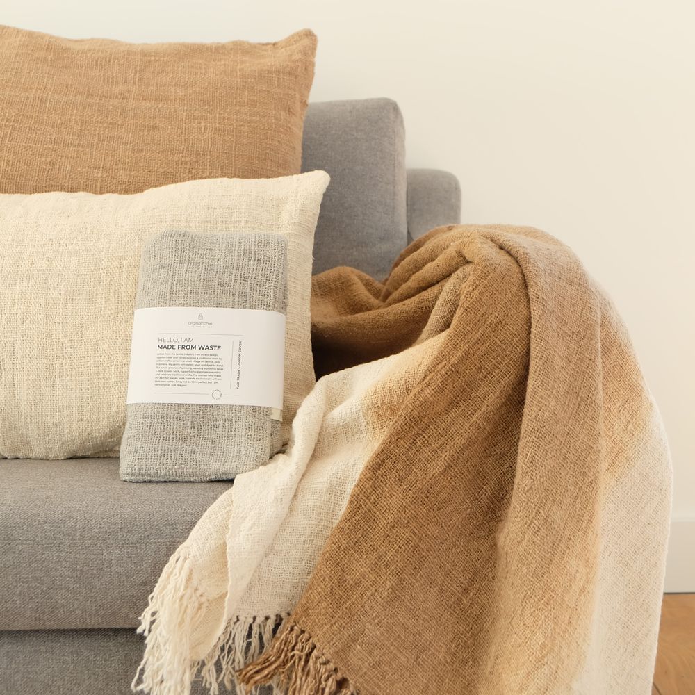 Plaids - Couvre-lit dégradé en coton usagé - ORIGINALHOME ECO DESIGN