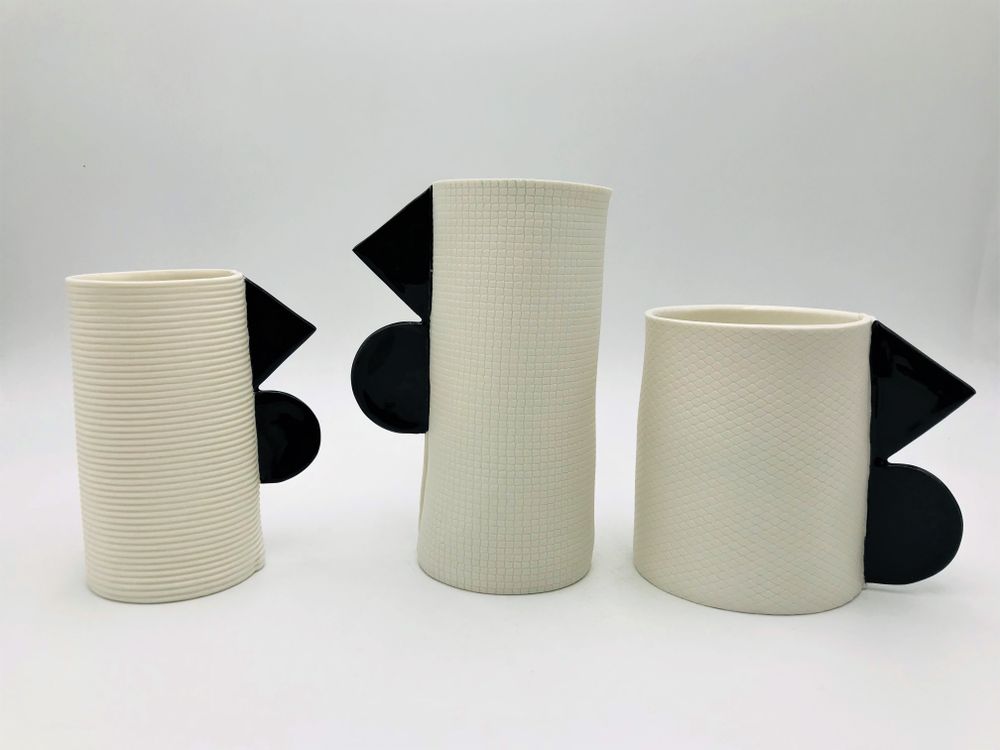 Vases - Vases - Géométrie Noir & Blanc - FANNY LAUGIER PORCELAINE