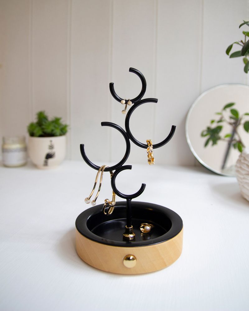 Jewelry - Hoop - Jewelry Holder & Organizer - Black - KITBOX DESIGN