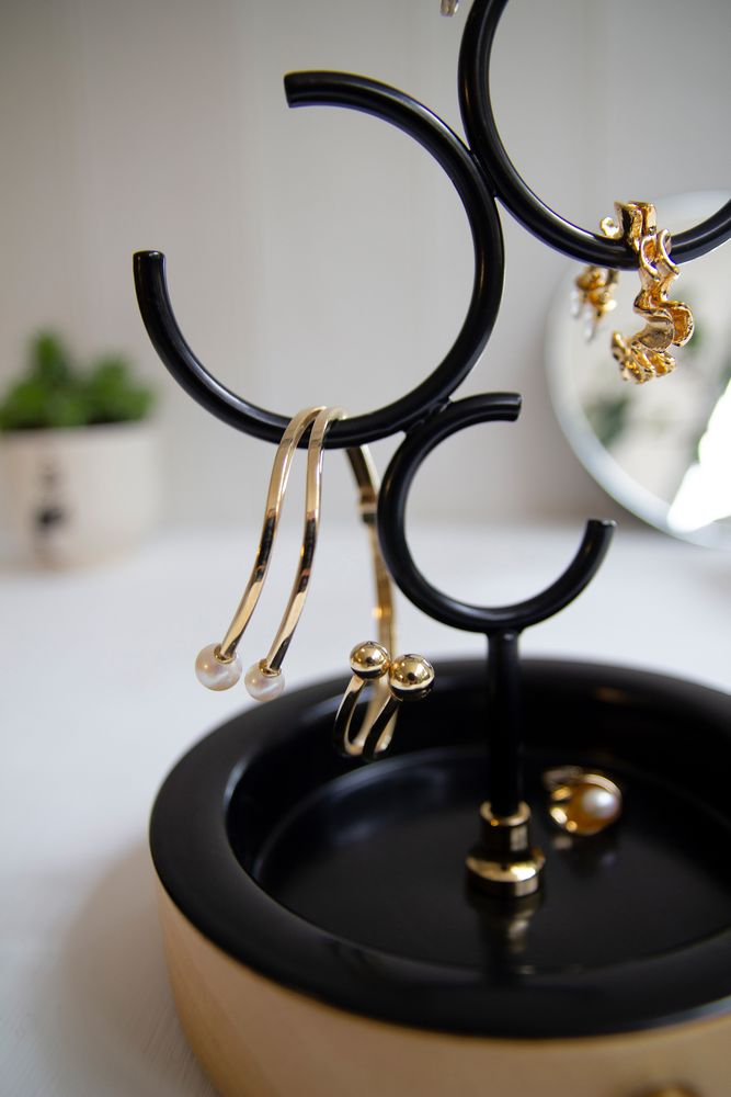 Jewelry - Hoop - Jewelry Holder & Organizer - Black - KITBOX DESIGN