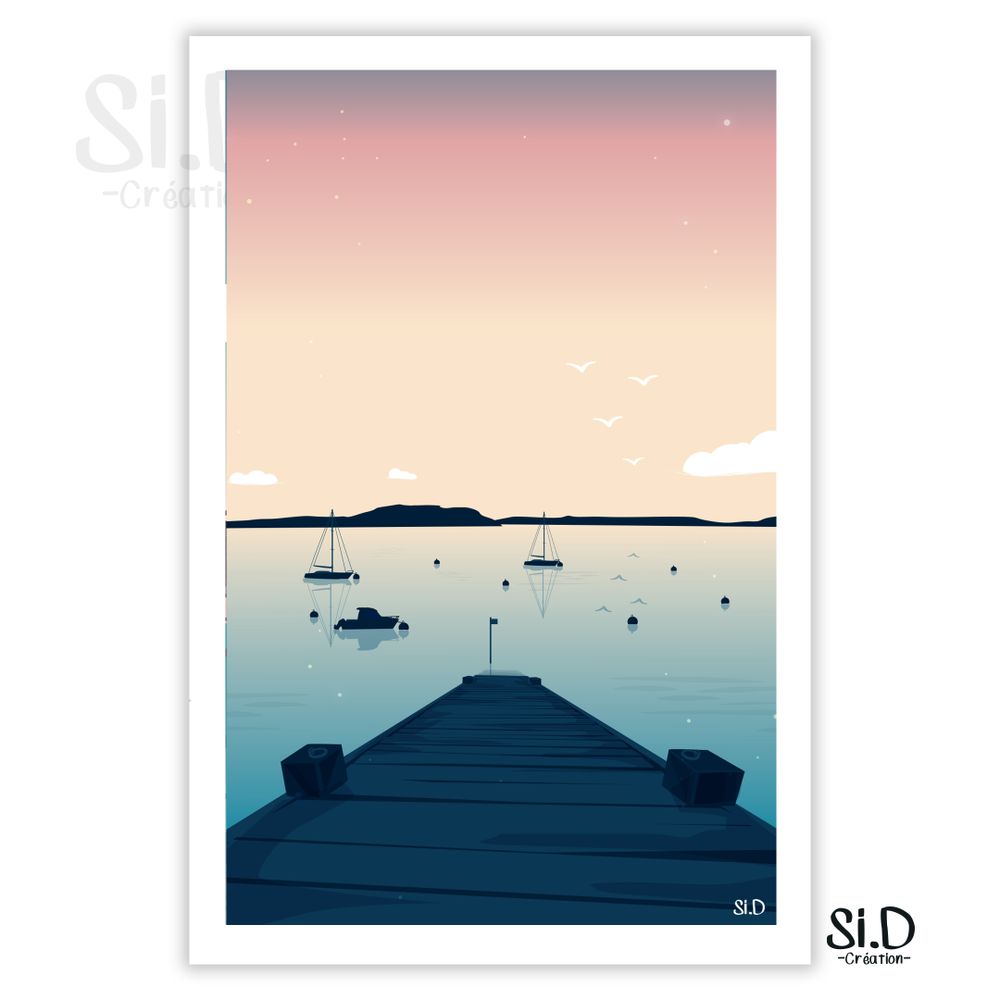 Affiches - Objet déco : illustration La Cale Jour - SI.D