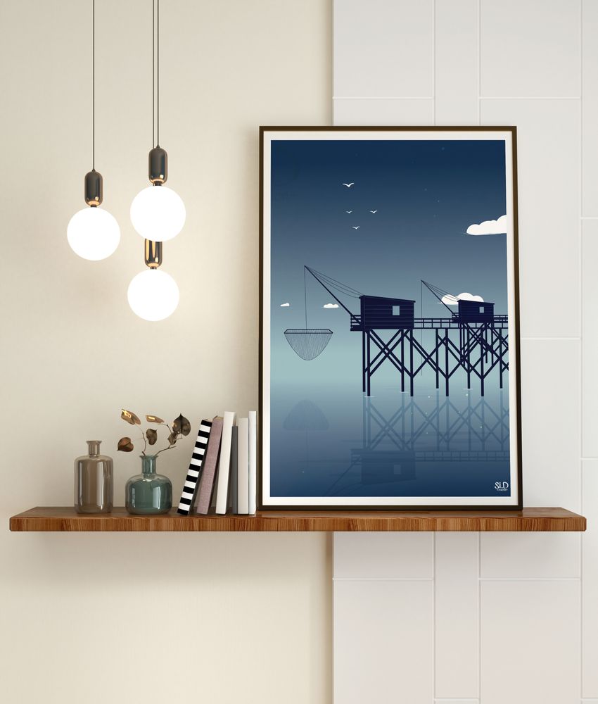 Poster - wall decoration: 2 night tiles - SI.D