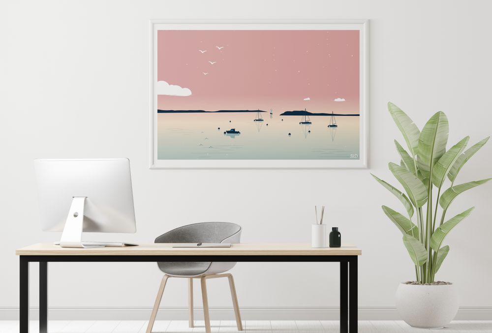 Affiches - Affiche - graphisme : Vieux port jour - SI.D