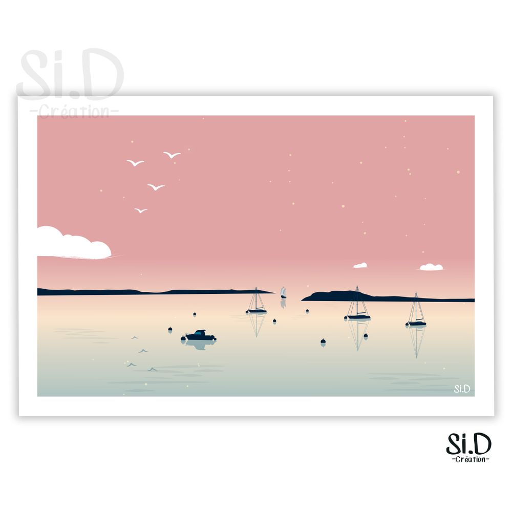 Affiches - Affiche - graphisme : Vieux port jour - SI.D