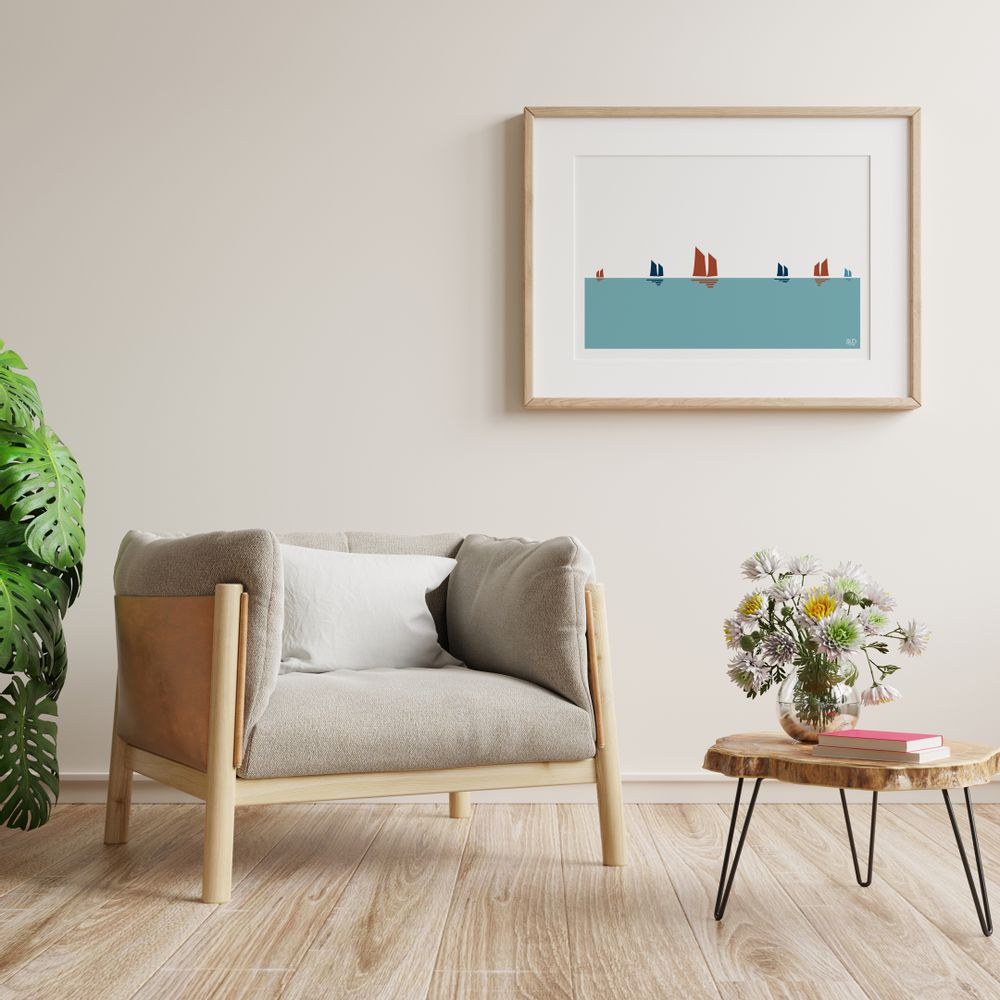Affiches - Art mural : Les sinagots - Bateau en mer - SI.D