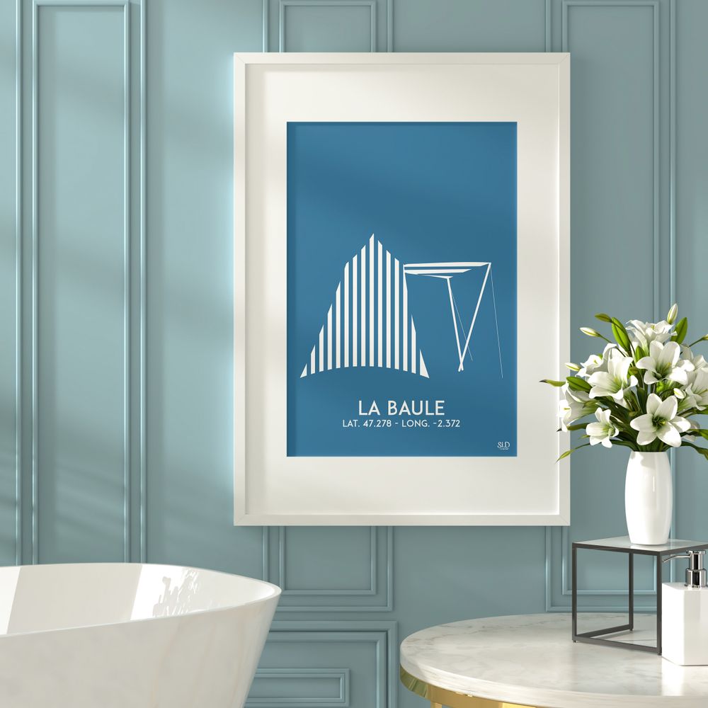 Affiches - Affiche : Cabine bleue La Baule - SI.D