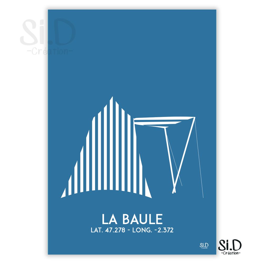 Affiches - Affiche : Cabine bleue La Baule - SI.D