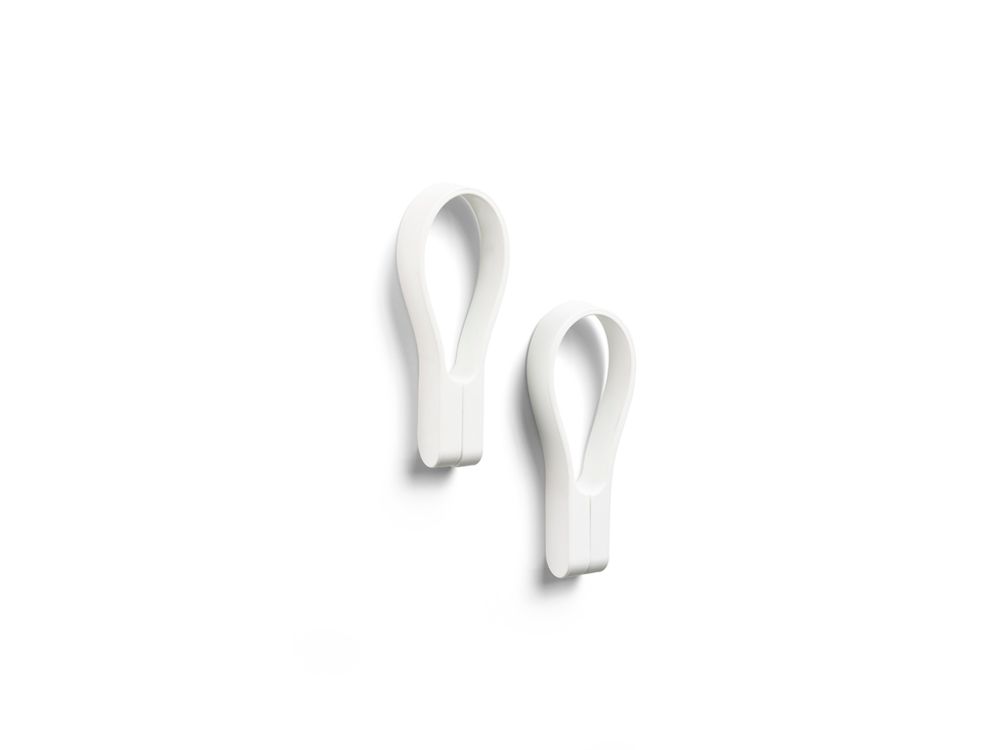 Towel racks - Magnetic towel holder with buckle, 9 cm, 2 pieces, white - ZONE DENMARK