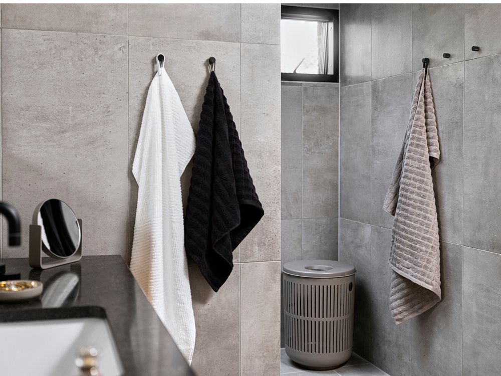 Towel racks - Magnetic towel holder with buckle, 9 cm, 2 pieces, white - ZONE DENMARK