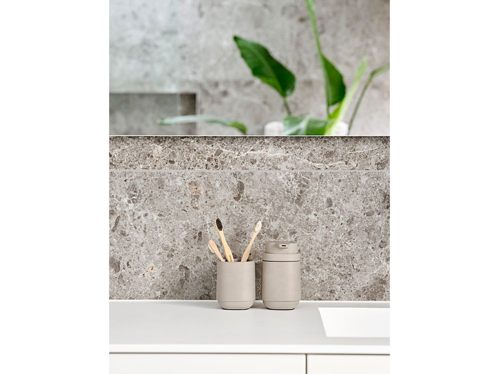 Soap dishes - Time concrete tooth cup 8 x 8 x 9.8 cm - ZONE DENMARK