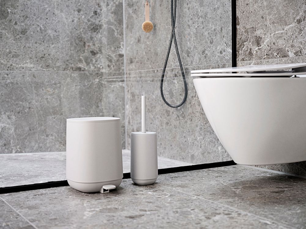 Poubelles pour salle de bain - Poubelle Time Pedal 20,8 x 27,5 cm, 3 litres, gris doux - ZONE DENMARK