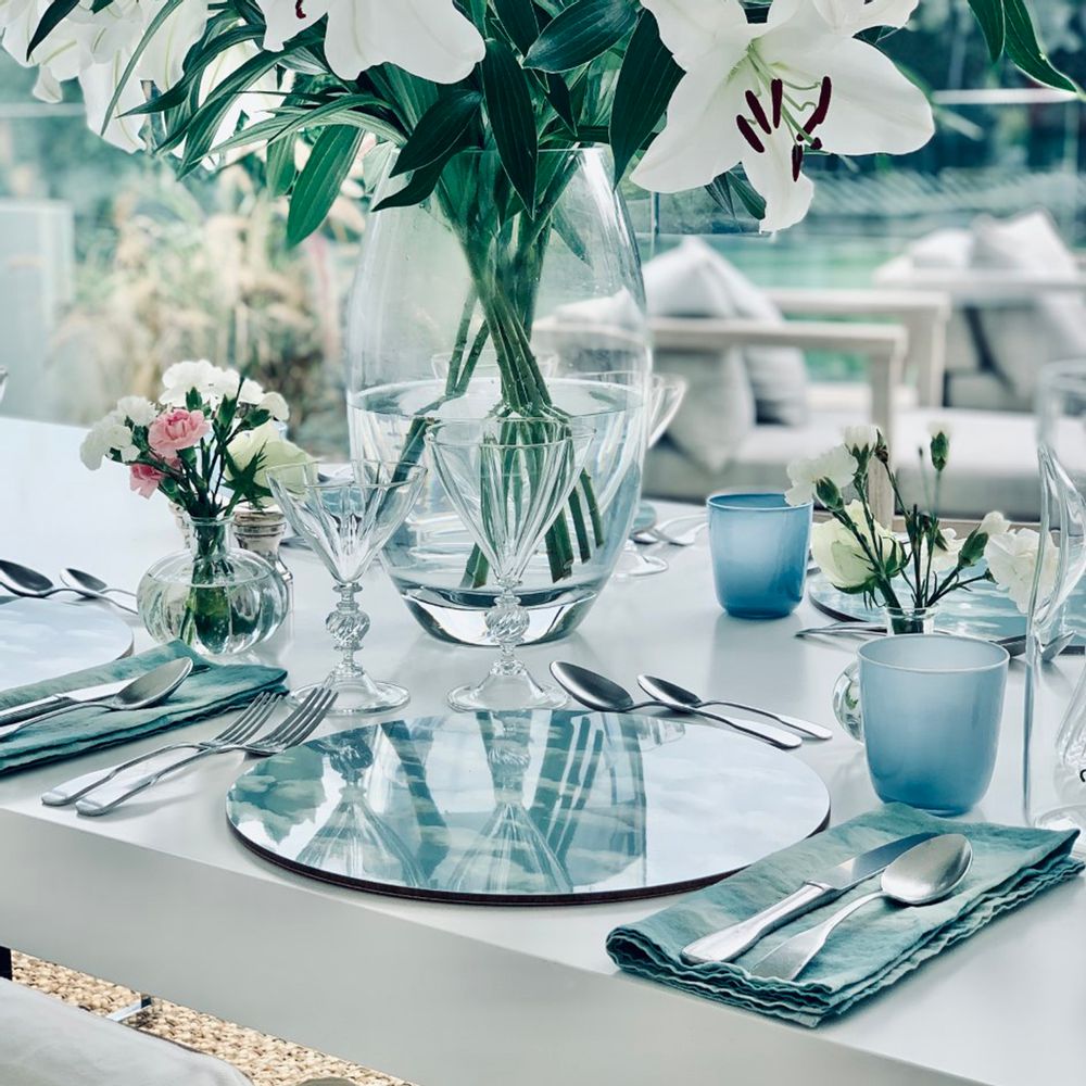 Table cloths - NUAGES Linen Tablecloths & Napkins - SUMMERILL AND BISHOP