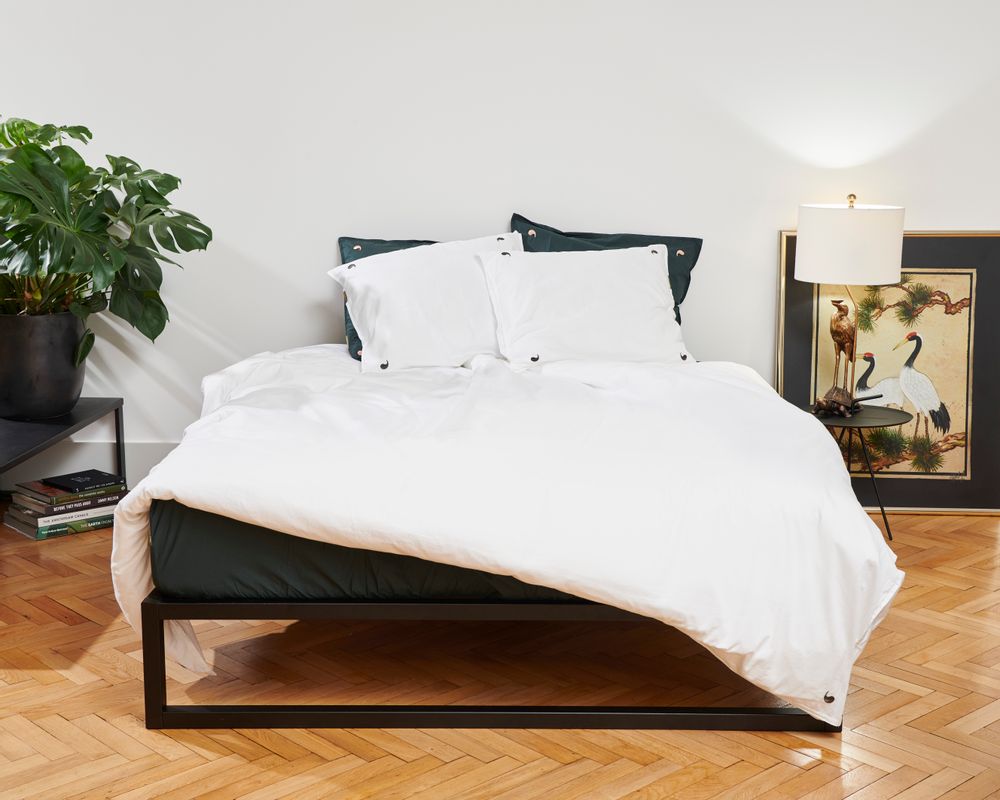 Linge de lit - Parure de lit en coton biologiques et lin. - FOUR LEAVES