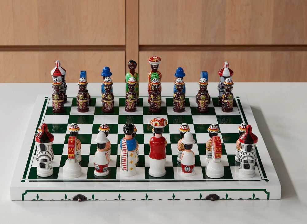 Pièces uniques - Jeu d'échecs fait main - FOUR LEAVES
