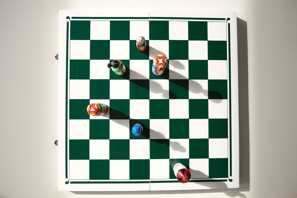Pièces uniques - Jeu d'échecs fait main - FOUR LEAVES