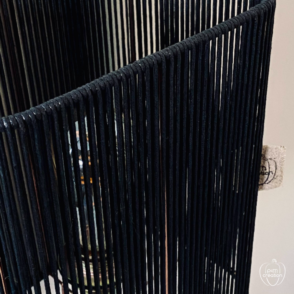 Decorative objects - Suspension tube//black lace - STRAIGHT collection - PCM CREATION