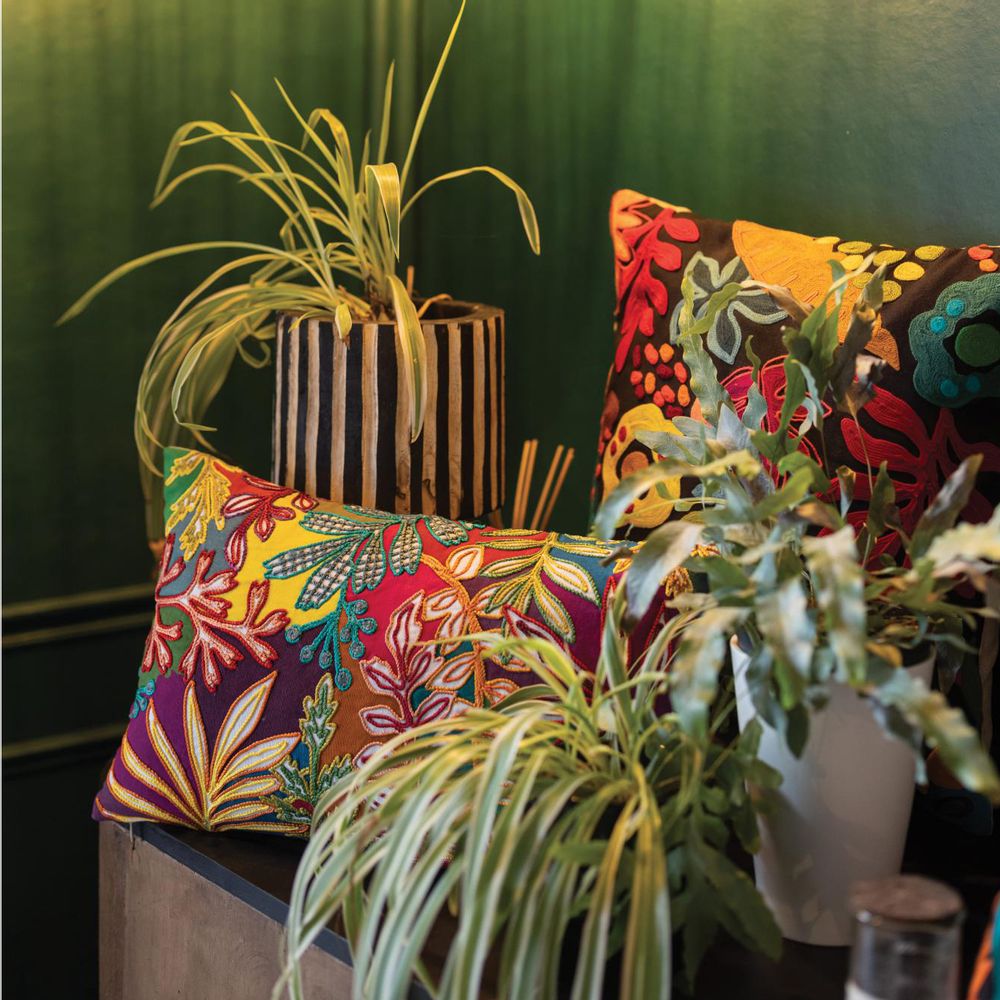 Fabric cushions - Embroidered cushion - MAISON VIVARAISE – SDE VIVARAISE WINKLER