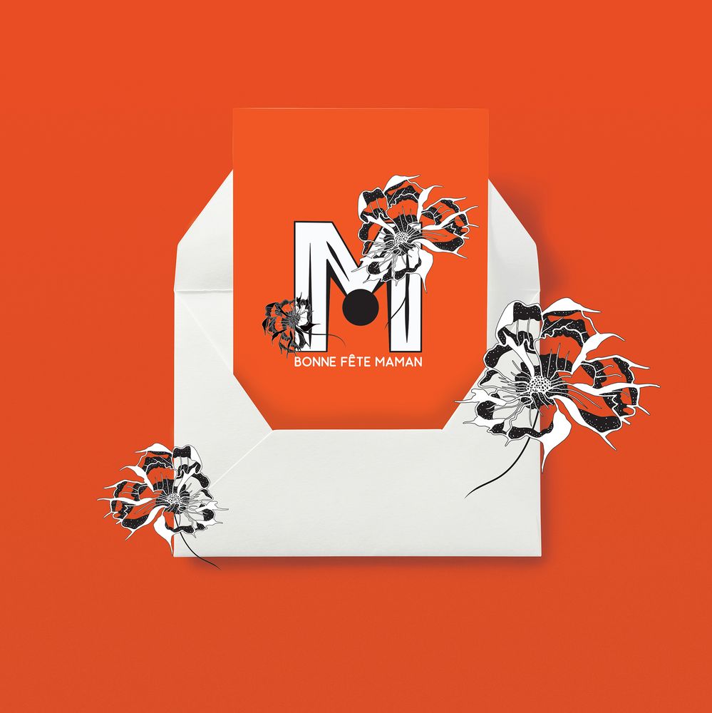 Carterie - « Bonne Fete Maman » - Carte florale illustrée pour la fête des mères - A6 - KIKI GUNN - PRINT WORKS