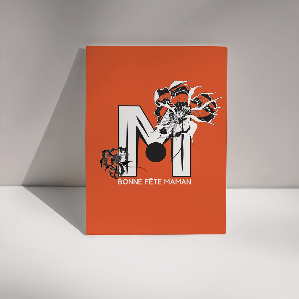 Carterie - « Bonne Fete Maman » - Carte florale illustrée pour la fête des mères - A6 - KIKI GUNN - PRINT WORKS