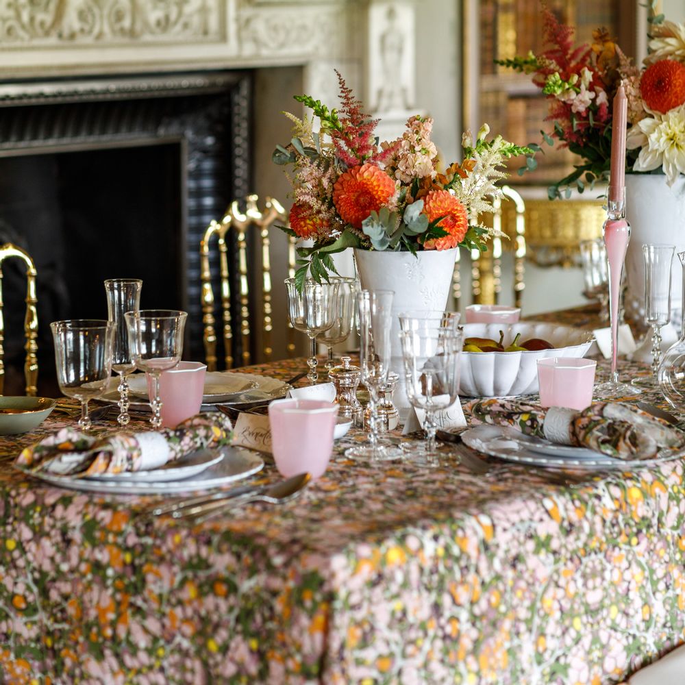 Table linen - MARBLE Linen Tablecloths & Napkins - SUMMERILL AND BISHOP