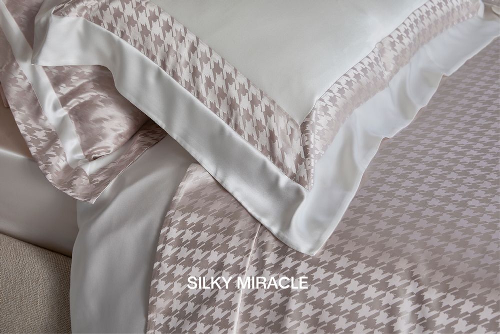 Bed linens - SILKY MIRACLE Houndstooth Sheet Set - SILKY MIRACLE LIMITED