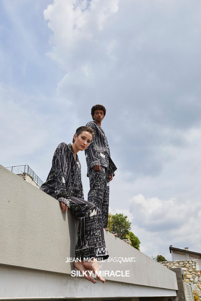 Homewear - BASQUIAT x SILKY MIRACLE Collection Unisex Home wear Set - SILKY MIRACLE LIMITED