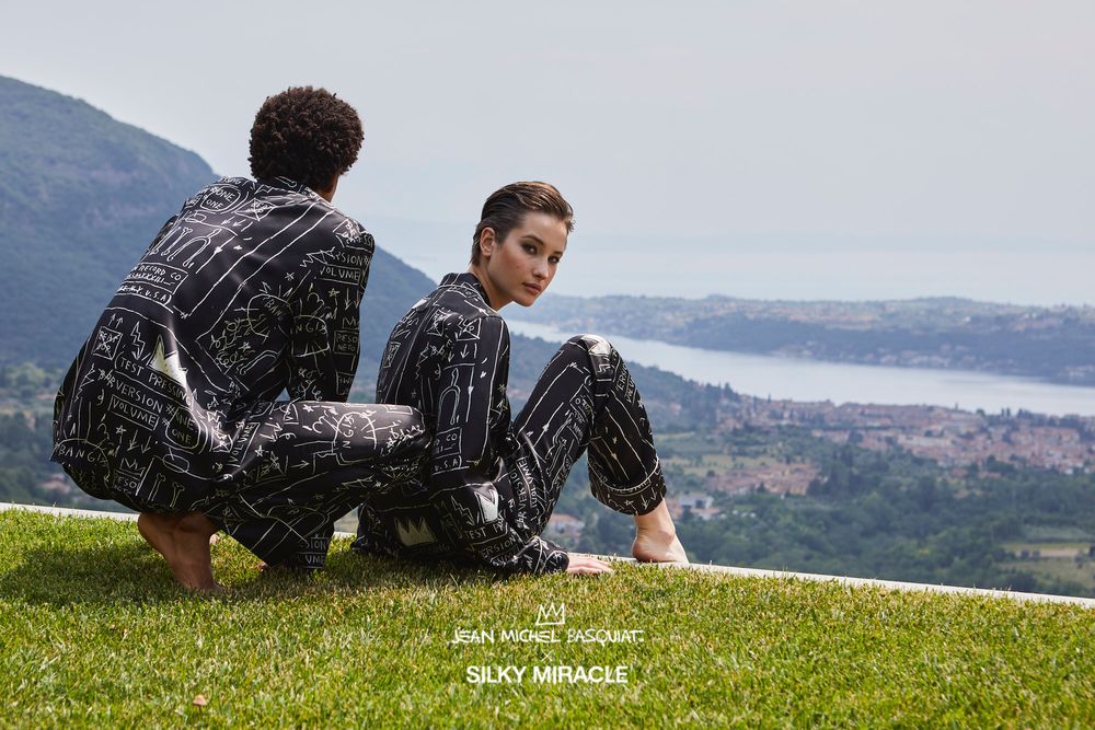 Homewear - BASQUIAT x SILKY MIRACLE Collection Unisex Home wear Set - SILKY MIRACLE LIMITED