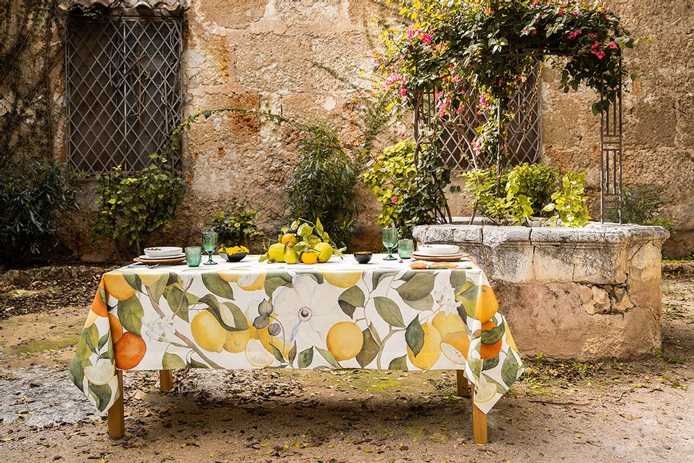 Linge d'office - "Amalfi" Nappe en Lin - NAPKING BY BELLAVIA