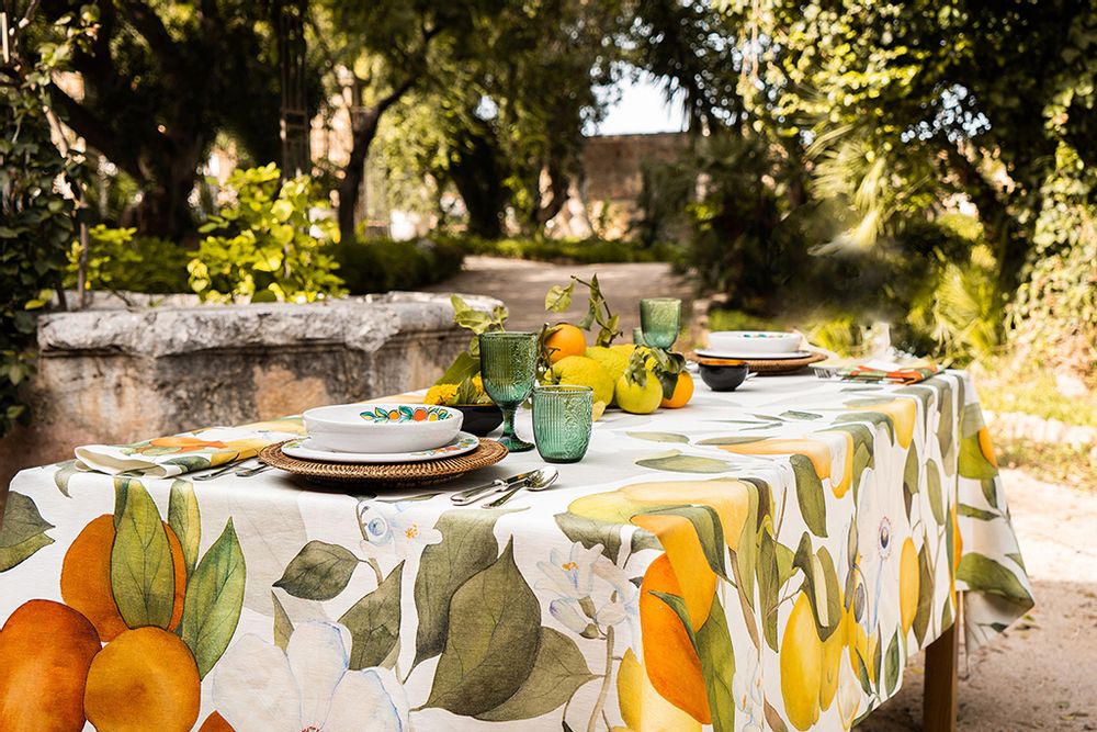 Linge d'office - "Amalfi" Nappe en Lin - NAPKING BY BELLAVIA