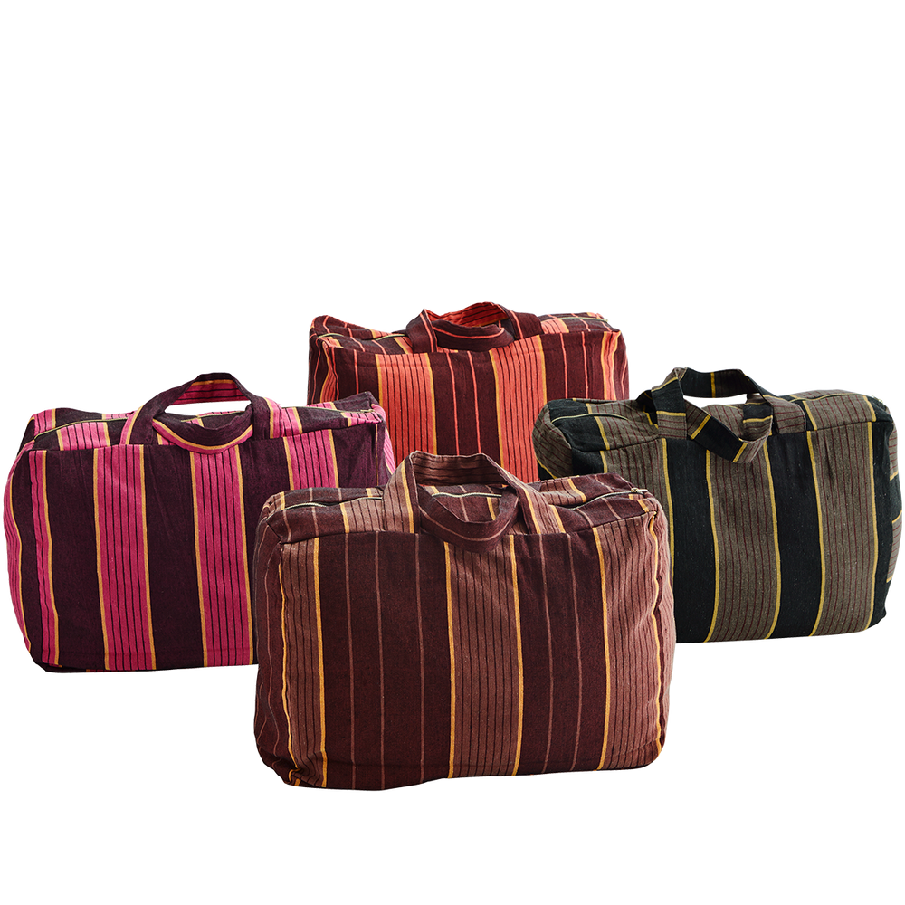 Textile and surface design - Striped cotton travel bag - MADAM STOLTZ