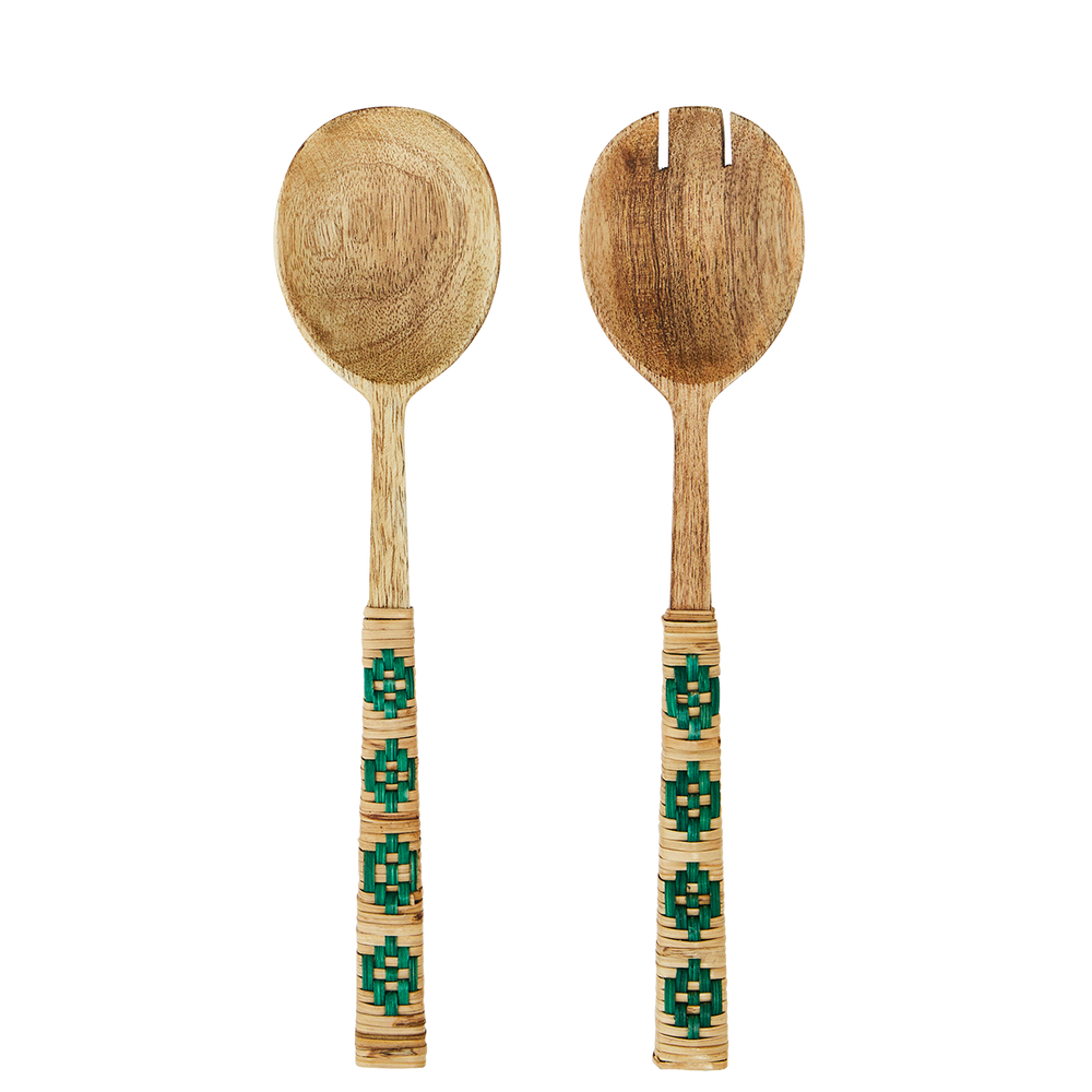 Ustensiles de cuisine - Set de service en bois avec bambou - MADAM STOLTZ