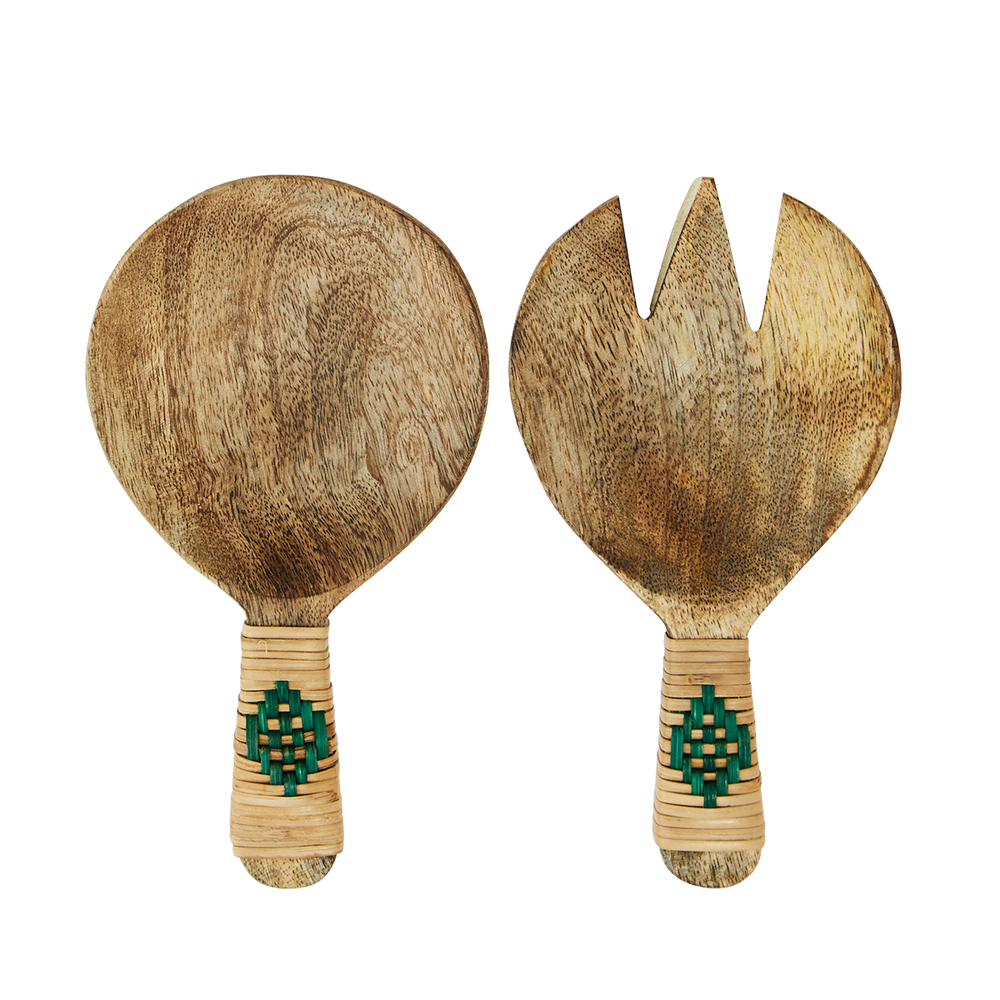 Ustensiles de cuisine - Set de service en bois avec bambou - MADAM STOLTZ