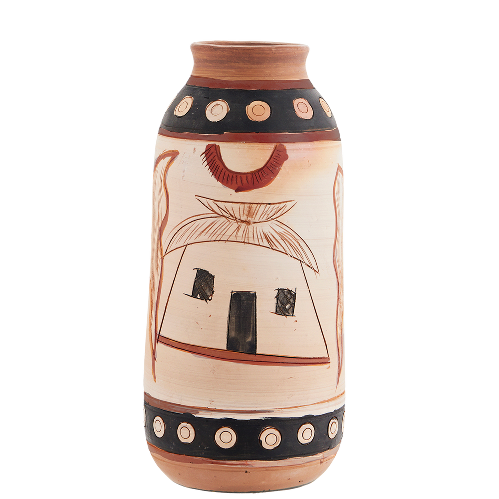 Vases - Vase en terre cuite peint à la main - MADAM STOLTZ